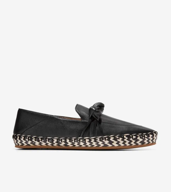 Women Women039s Cloudfeel Knotted Espadrille Black Cole Haan Loafers and Drivers