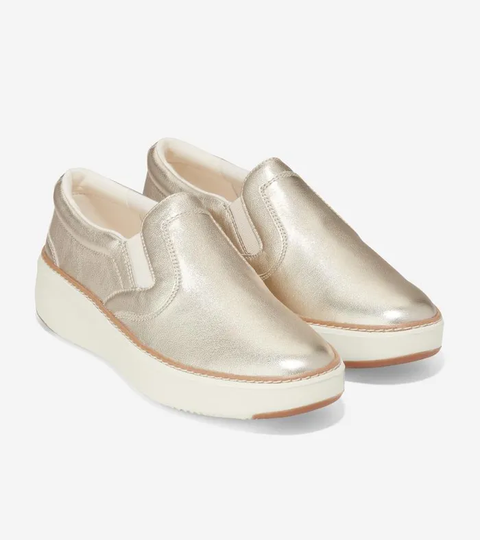Women Women039s GrandPr Topspin SlipOn Sneaker Gold Cole Haan Sneakers Women Women039s GrandPr Topspin SlipOn Sneaker Gold Cole Haan Sneakers