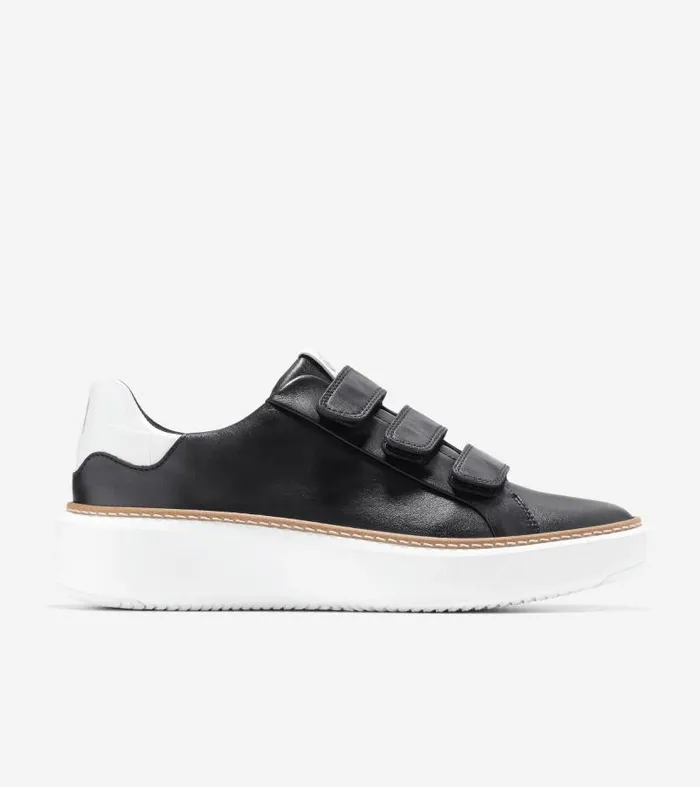 Women Women039s GrandPr Topspin Triple Strap Sneakers Black Cole Haan Sneakers