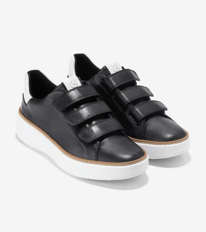 Women Women039s GrandPr Topspin Triple Strap Sneakers Black Cole Haan Sneakers