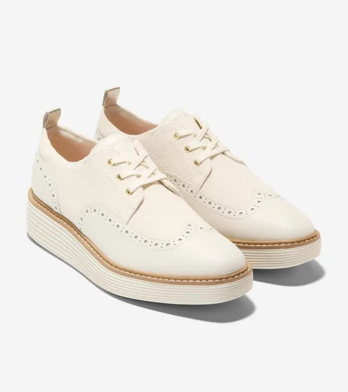 Women Women039s ORIGINALGRAND PLATFORM WINGTIP Beige Cole Haan Oxfords Women Women039s ORIGINALGRAND PLATFORM WINGTIP Beige Cole Haan Oxfords