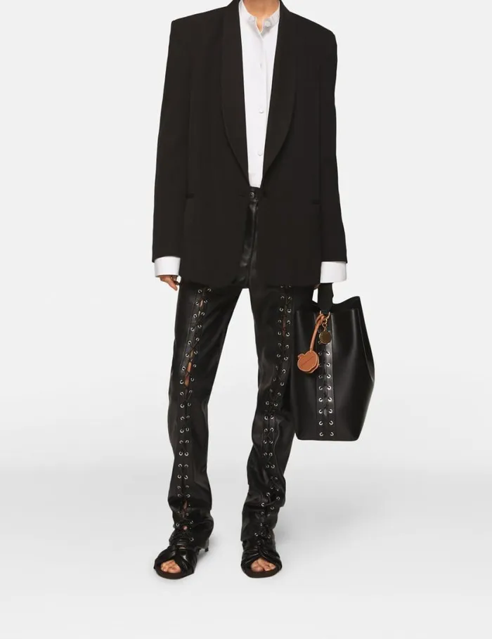 Women Wool Blazer With Shawl Lapels Midnight Black Stella McCartney Coats And Jackets Women Wool Blazer With Shawl Lapels Midnight Black Stella McCartney Coats And Jackets