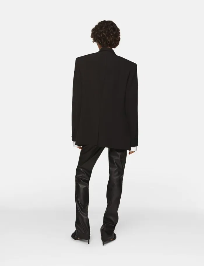 Women Wool Blazer With Shawl Lapels Midnight Black Stella McCartney Coats And Jackets Women Wool Blazer With Shawl Lapels Midnight Black Stella McCartney Coats And Jackets