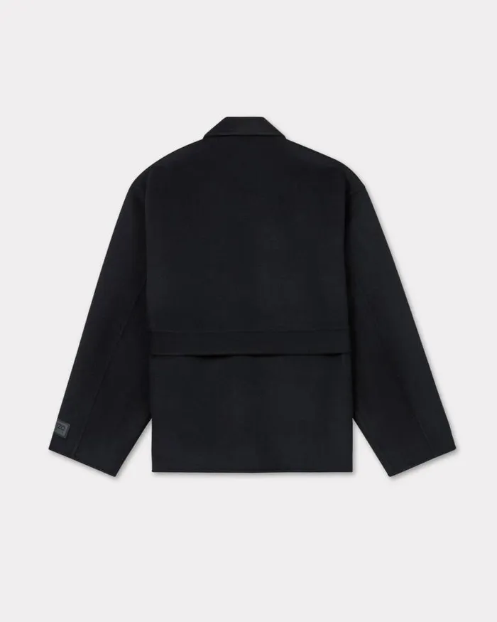 Women Workwear Belted Jacket In Wool And Cashmere Black Kenzo Jackets And Coats