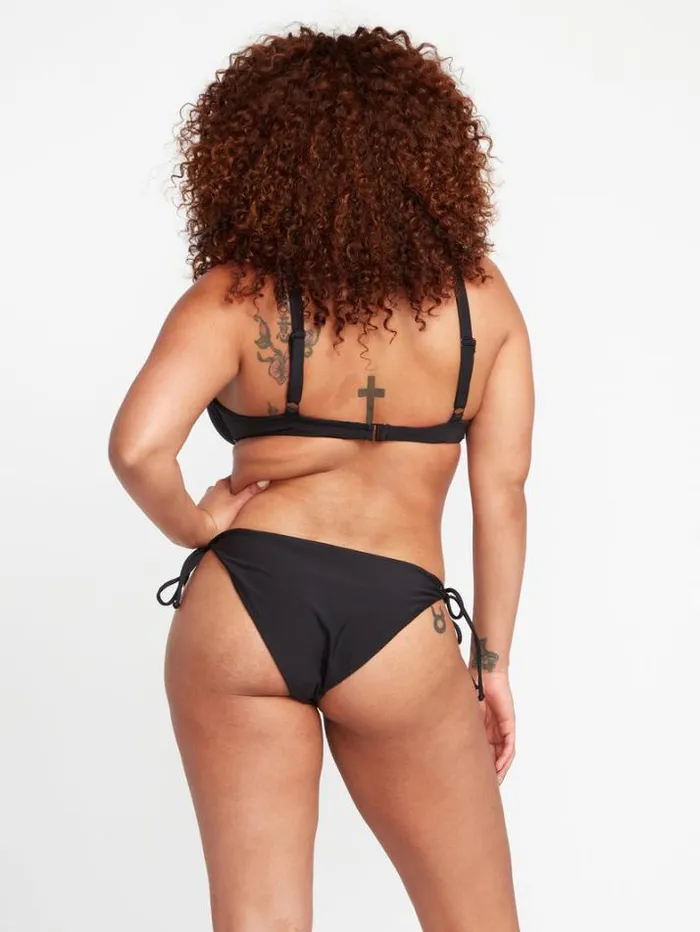 Womens Bikinis Volcom Simply Seamless UWire Bikini Top 8211 Black