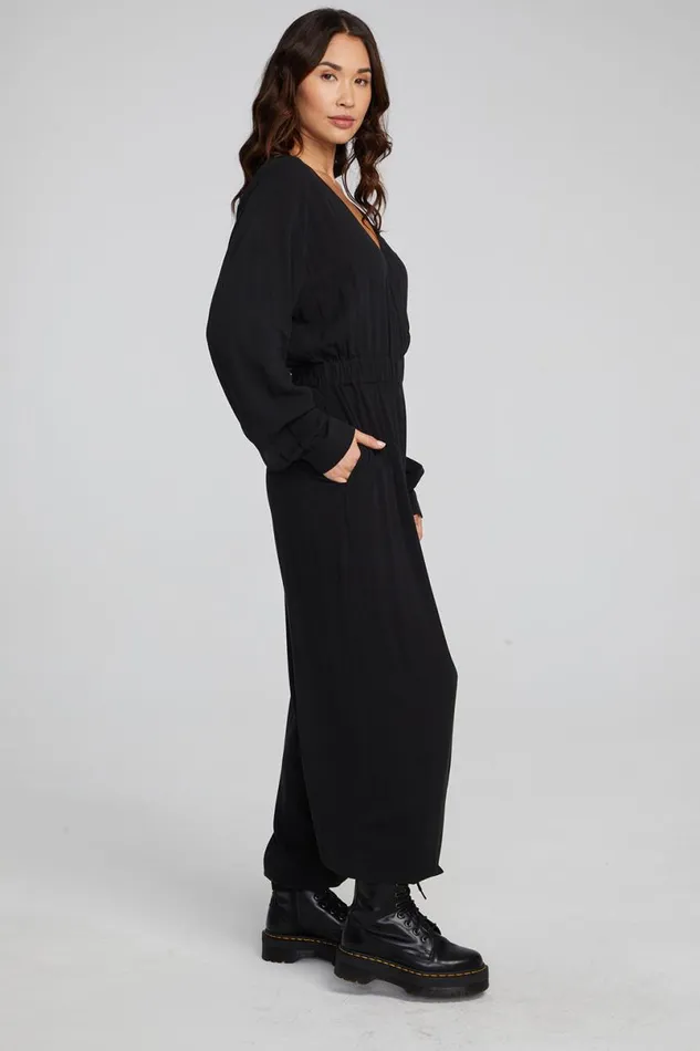 Womens Bottoms Chaser Brand Colette Shadow Black Jumpsuit