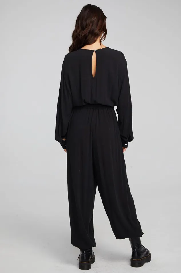 Womens Bottoms Chaser Brand Colette Shadow Black Jumpsuit