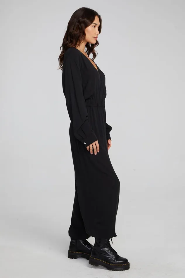 Womens Bottoms Chaser Brand Colette Shadow Black Jumpsuit