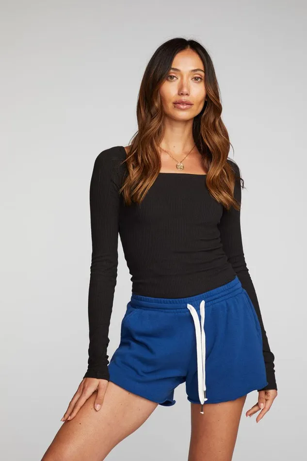 Womens Bottoms Chaser Brand Cotton Fleece Shorts With Shoestring Tie