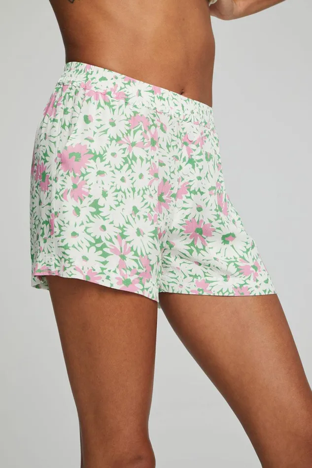 Womens Bottoms Chaser Brand Ollie Boxer Shorts 8211 Daisy Floral Print