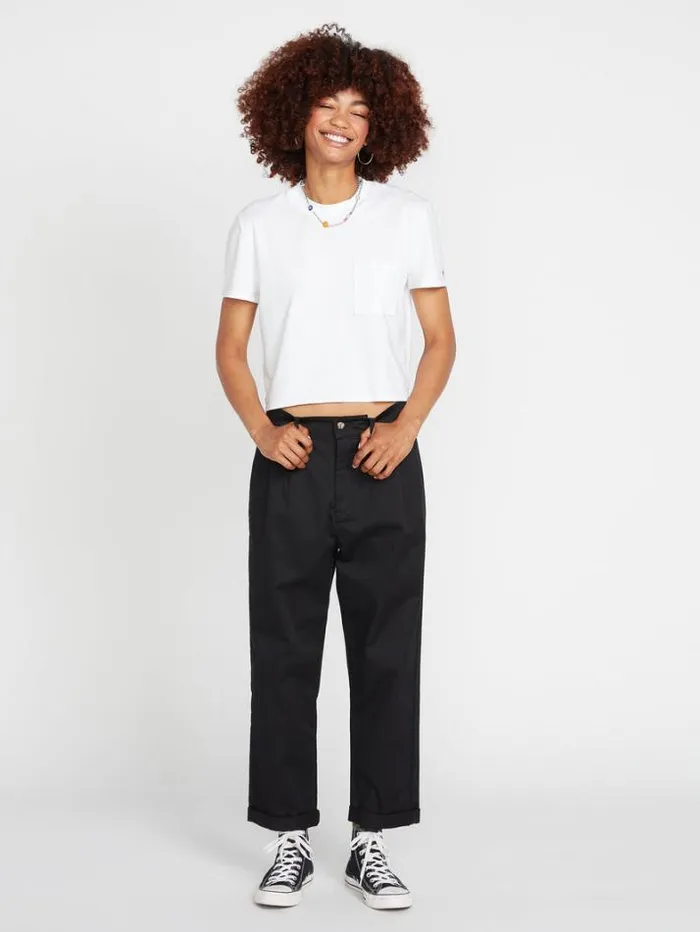 Womens Bottoms Volcom Frochickie Trousers 8211 Black