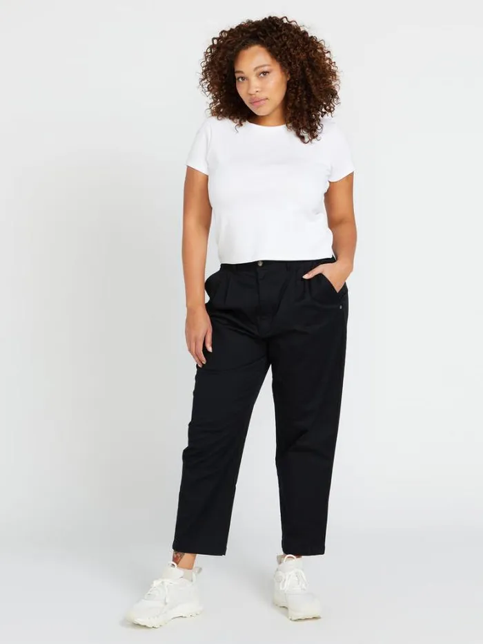 Womens Bottoms Volcom Frochickie Trousers 8211 Black