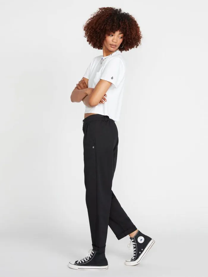 Womens Bottoms Volcom Frochickie Trousers 8211 Black