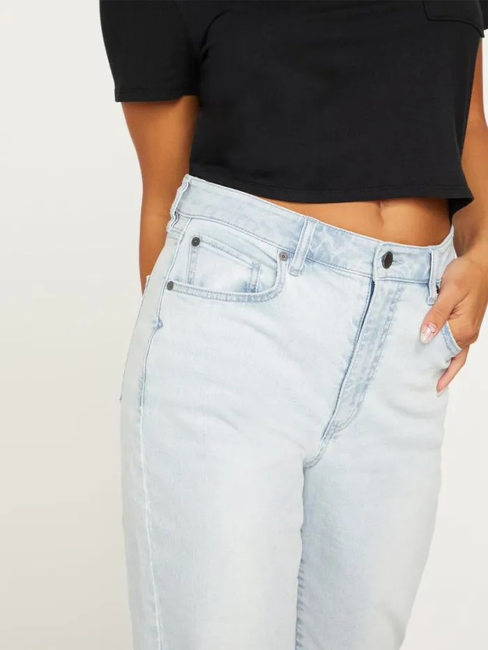Womens Bottoms Volcom Stone Step High Rise Pants 8211 Allover Stone Light