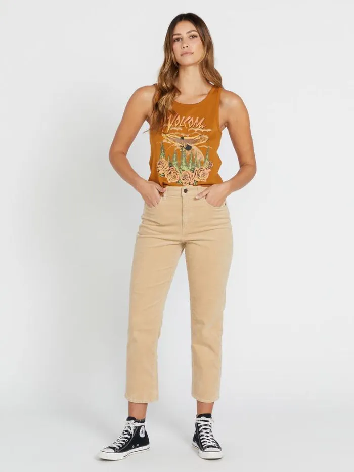 Womens Bottoms Volcom Stoned Straight Pants 8211 Khaki