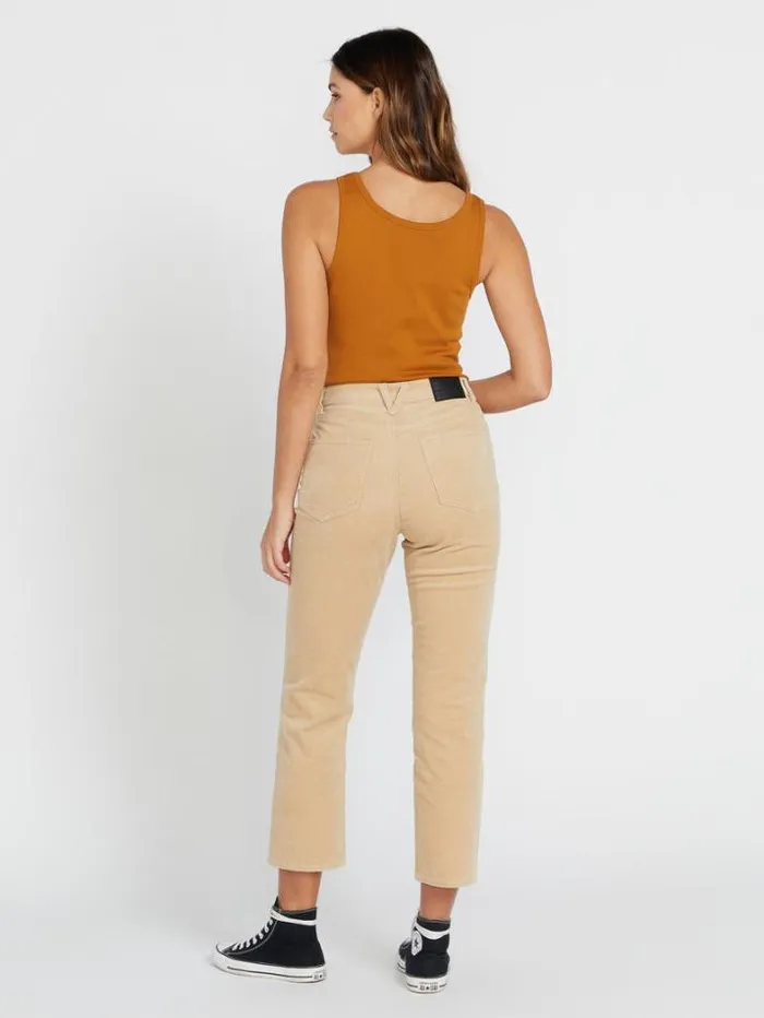 Womens Bottoms Volcom Stoned Straight Pants 8211 Khaki