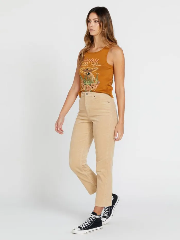 Womens Bottoms Volcom Stoned Straight Pants 8211 Khaki
