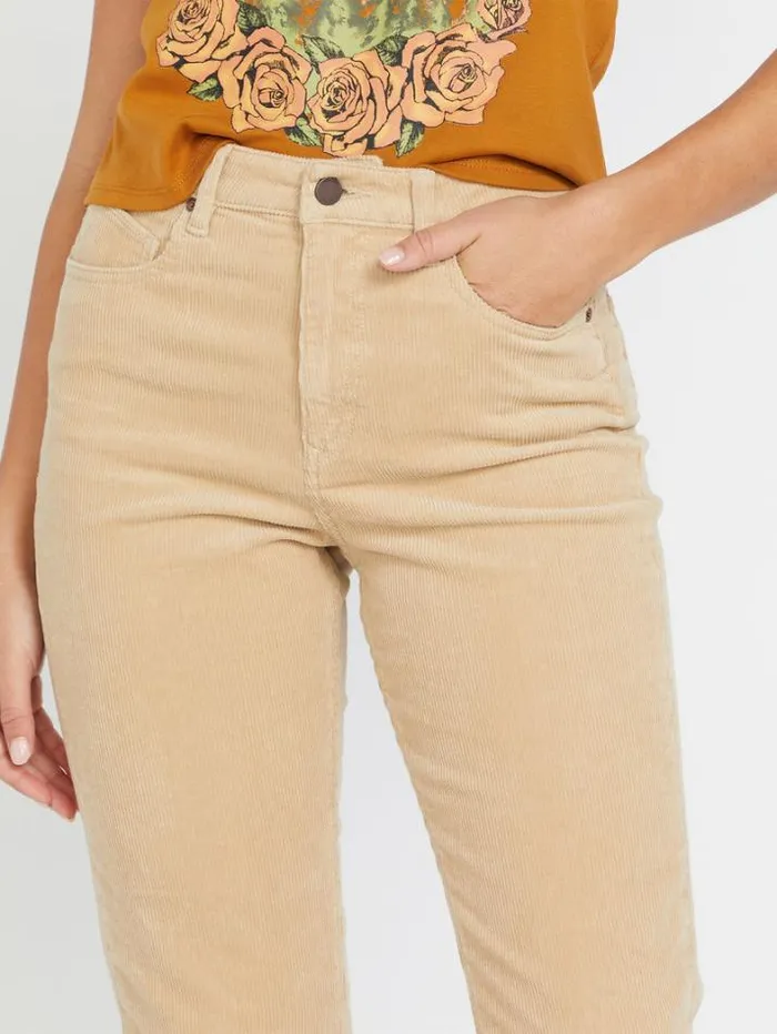 Womens Bottoms Volcom Stoned Straight Pants 8211 Khaki
