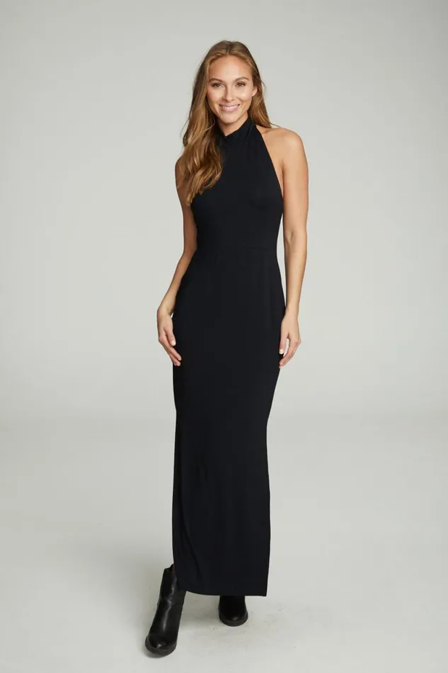 Womens Dresses Chaser Brand Mock Neck Open Back Maxi Dress With Side Slit