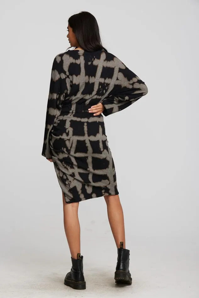 Womens Dresses Chaser Brand Recycled Vintage Rib Midi Dress With Shirring And Side Slit
