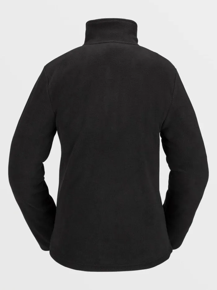 Womens Hoodies and Sweatshirts Volcom Polar Fleece 12 Zip 8211 Black