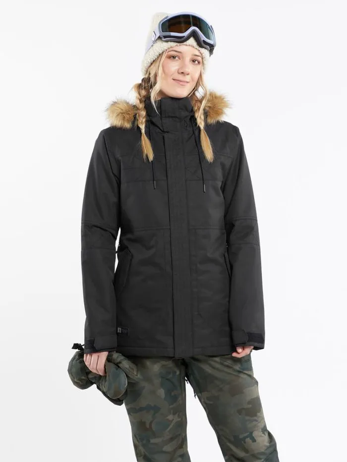Womens Jackets Volcom Fawn Insulated Jacket 8211 Black