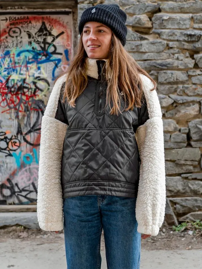 Womens Jackets Volcom Ferron Pullover Jacket 8211 Moonbeam