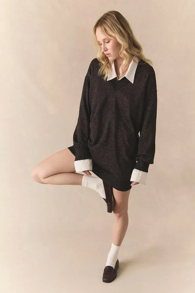 Womens Loungewear Chaser Brand Ellison Licorice Mini Dress