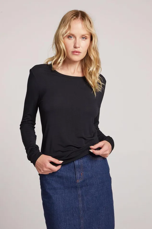 Womens Loungewear Chaser Brand Reeves Licorice Long Sleeve