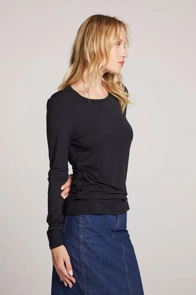 Womens Loungewear Chaser Brand Reeves Licorice Long Sleeve