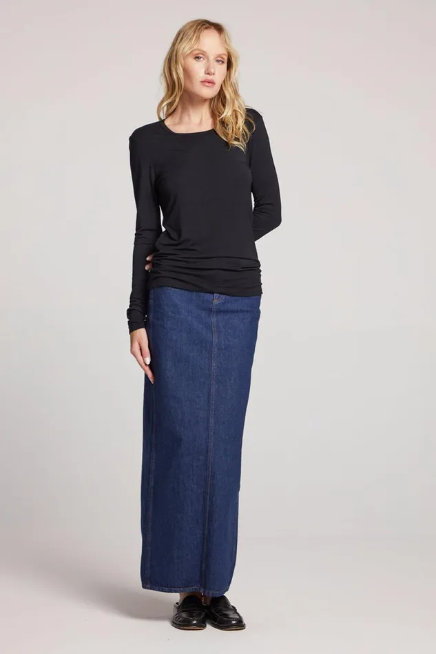 Womens Loungewear Chaser Brand Reeves Licorice Long Sleeve