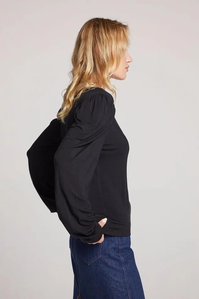 Womens Loungewear Chaser Brand Shirley Licorice Long Sleeve