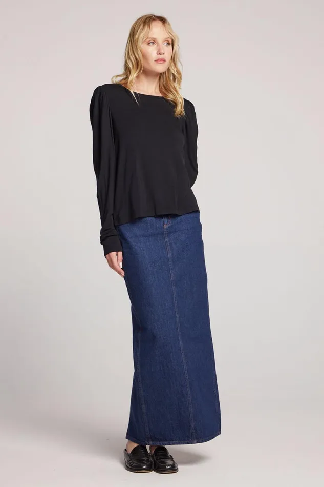 Womens Loungewear Chaser Brand Shirley Licorice Long Sleeve