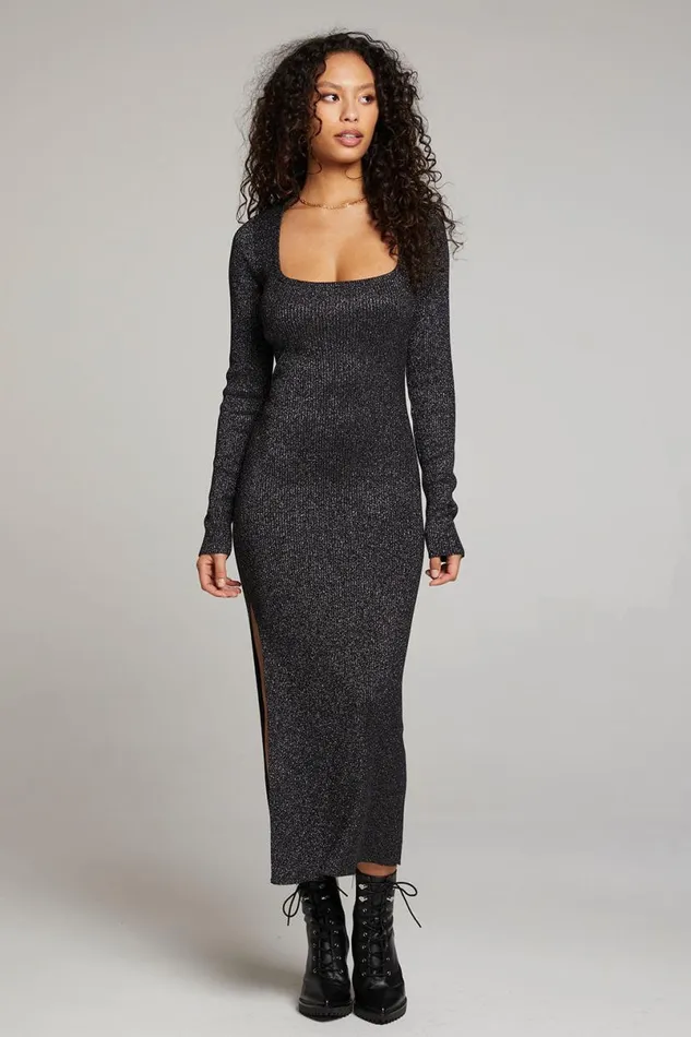 Womens Loungewear Chaser Brand Taxi Licorice Midi Dress