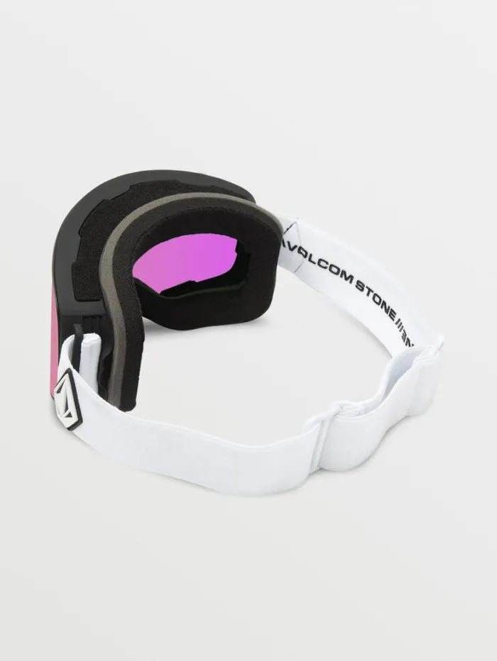 WomensMensKids Accessories Volcom Odyssey Goggle 8211 Matte White Pink Chrome