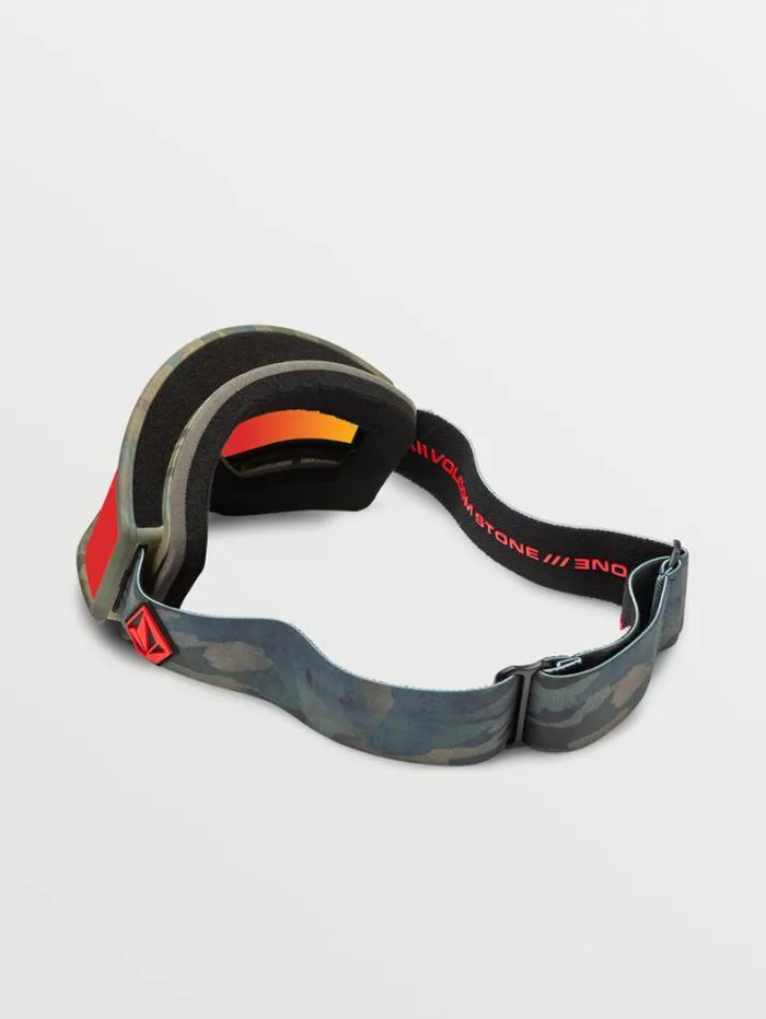 WomensMensKids Accessories Volcom Yae Goggle 8211 Cloudwash Camo Red ChromeBL