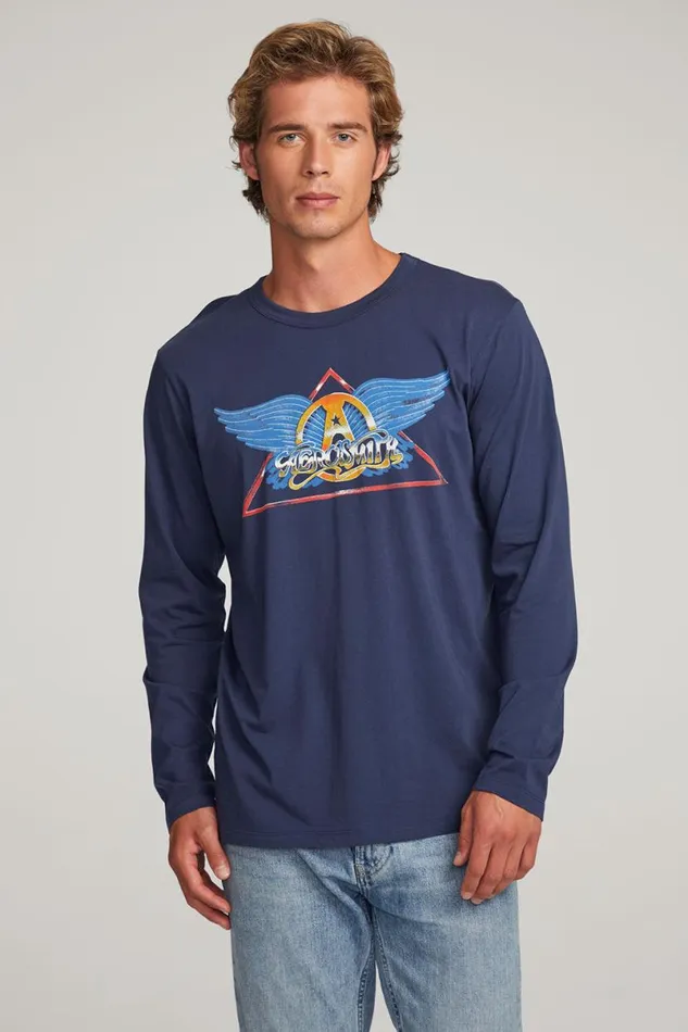 WomensMens Music Chaser Brand Aerosmith Rock In A Hard Place Mens Long Sleeve
