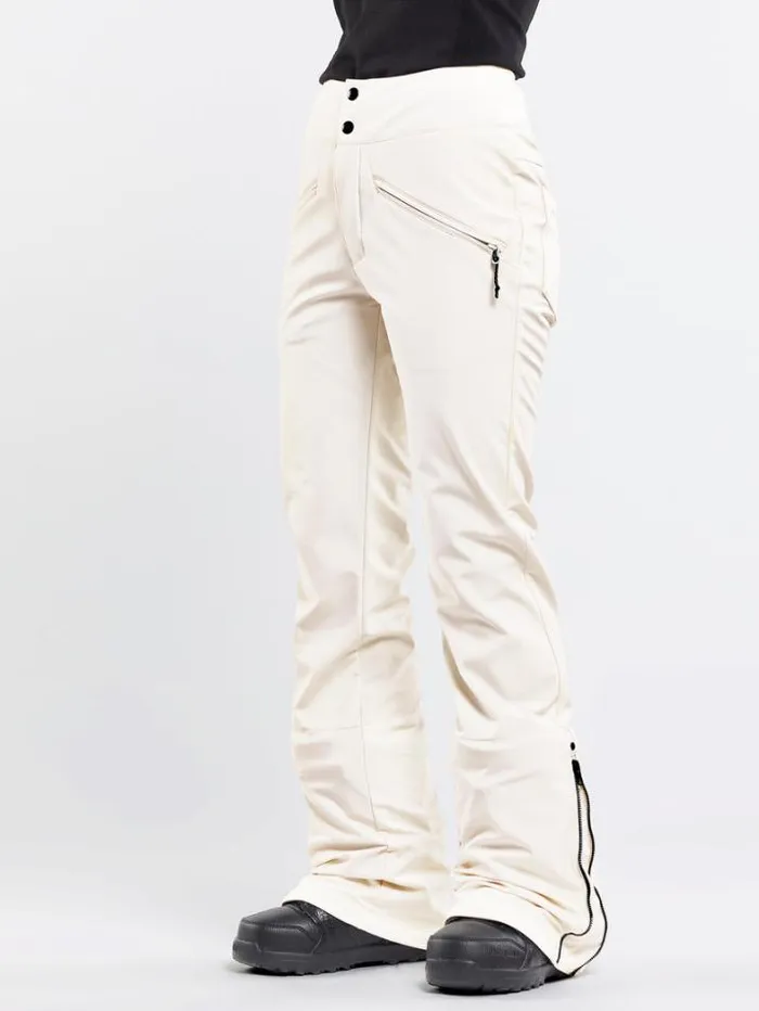 Womens Pants Volcom Battle Stretch High Rise Pants 8211 Moonbeam