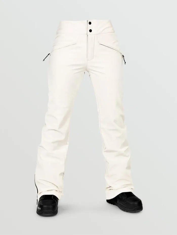 Womens Pants Volcom Battle Stretch High Rise Pants 8211 Moonbeam