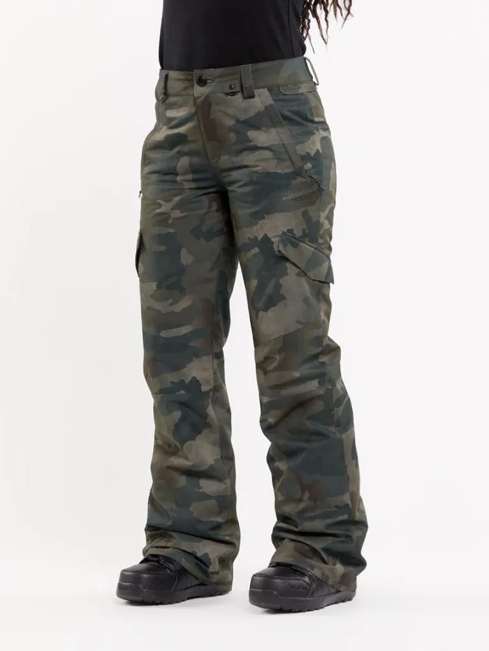Womens Pants Volcom Bridger Insulated Pants 8211 Cloudwash Camo