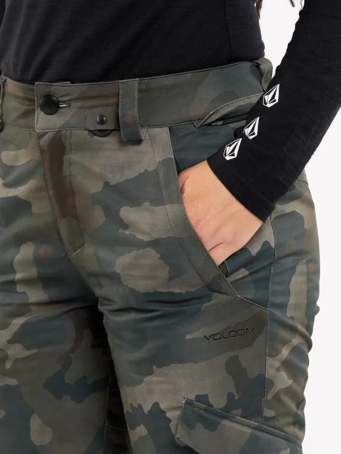 Womens Pants Volcom Bridger Insulated Pants 8211 Cloudwash Camo