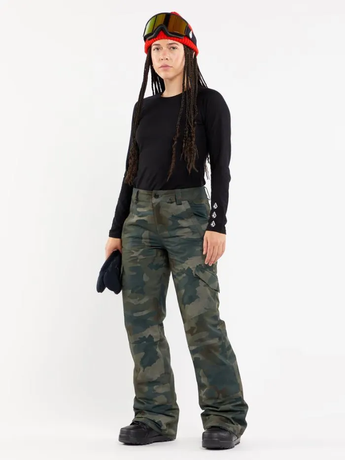 Womens Pants Volcom Bridger Insulated Pants 8211 Cloudwash Camo