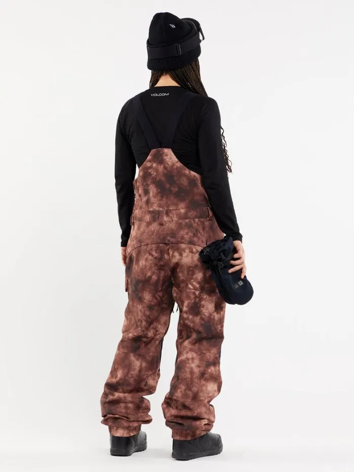 Womens Pants Volcom Creston 3D Stretch Bib Overalls 8211 Pink Salt Wash