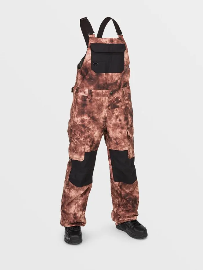 Womens Pants Volcom Creston 3D Stretch Bib Overalls 8211 Pink Salt Wash
