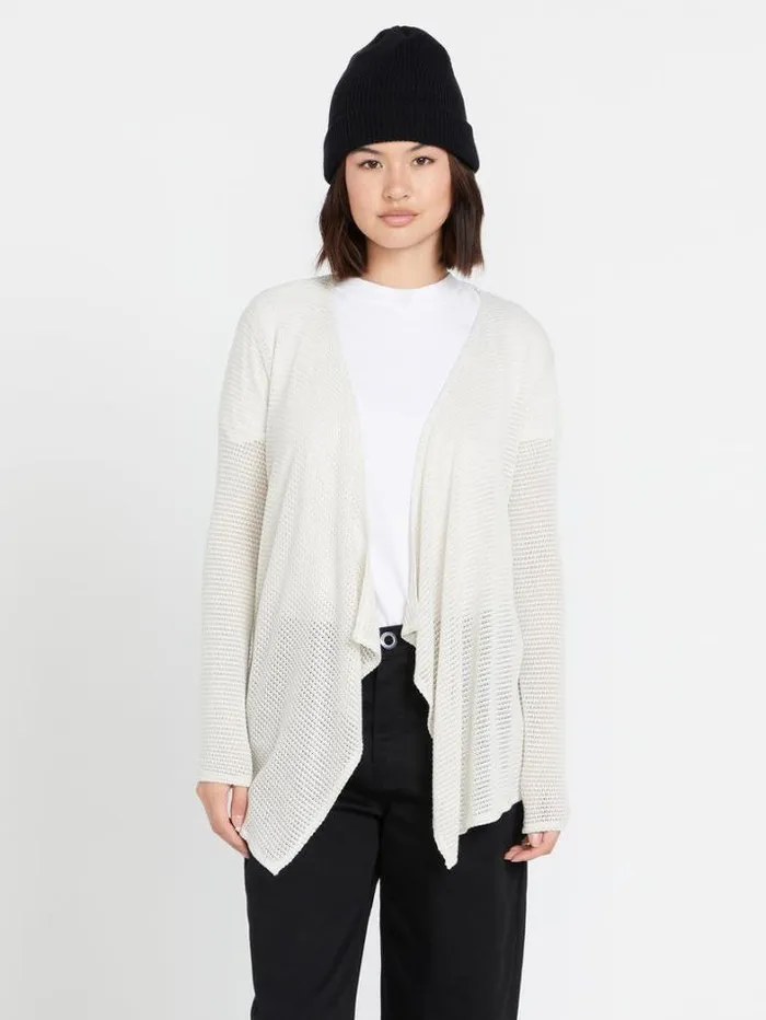 Womens Sweaters and Cardigans Volcom Go Go Wrap Sweater 8211 Oat