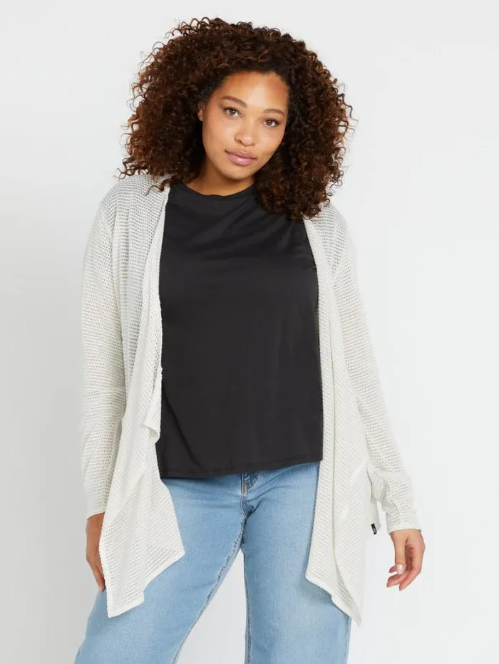 Womens Sweaters and Cardigans Volcom Go Go Wrap Sweater 8211 Oat