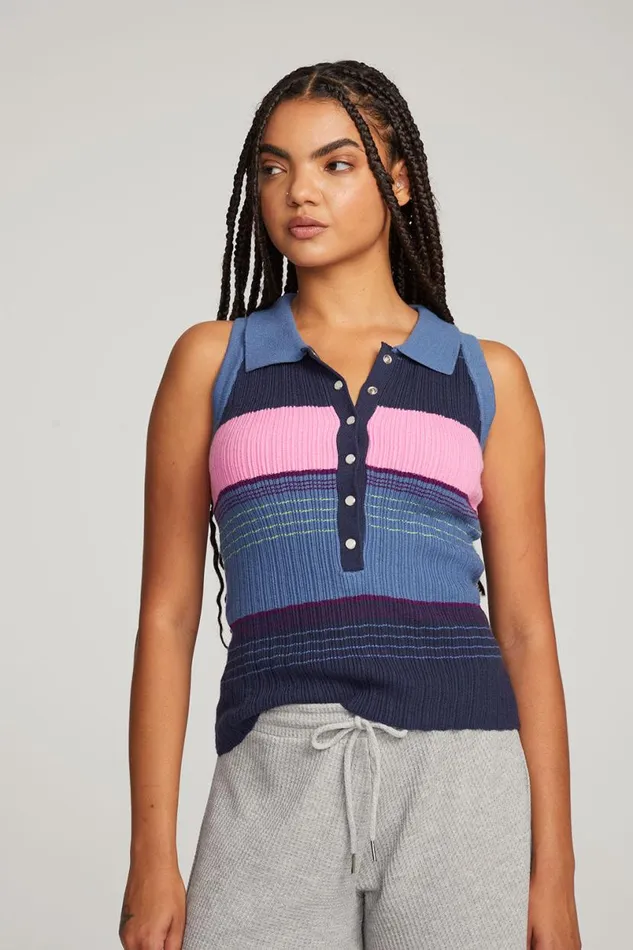 Womens Tops Chaser Brand Alice Venice Stripe Tank