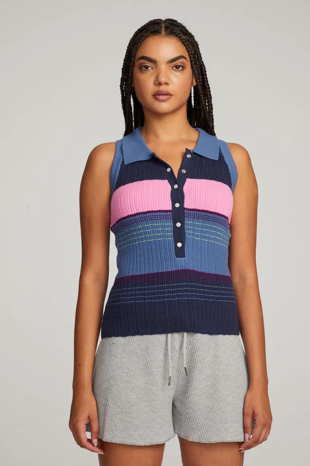 Womens Tops Chaser Brand Alice Venice Stripe Tank