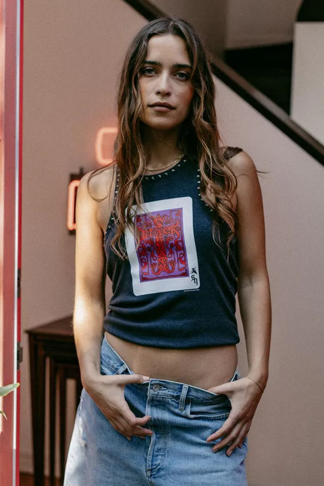 Womens Tops Chaser Brand Black Sabbath Cross Tank