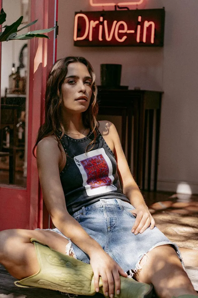 Womens Tops Chaser Brand Black Sabbath Cross Tank